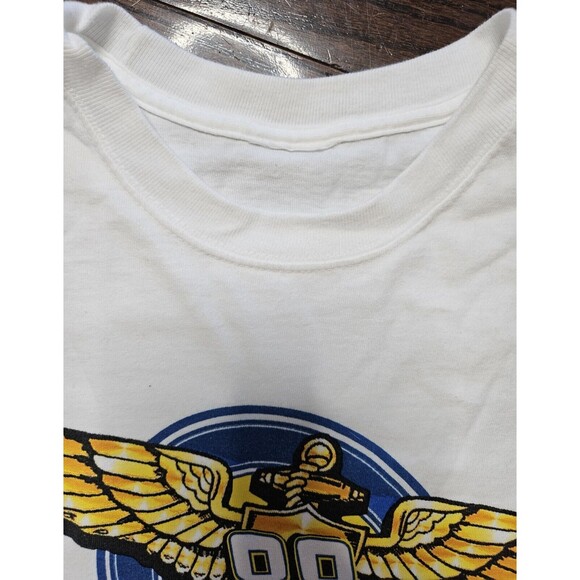 NASCAR Mark McFarland T Shirt L Driving Racing Navy Chase Authentics 2006 White - Picture 4 of 8